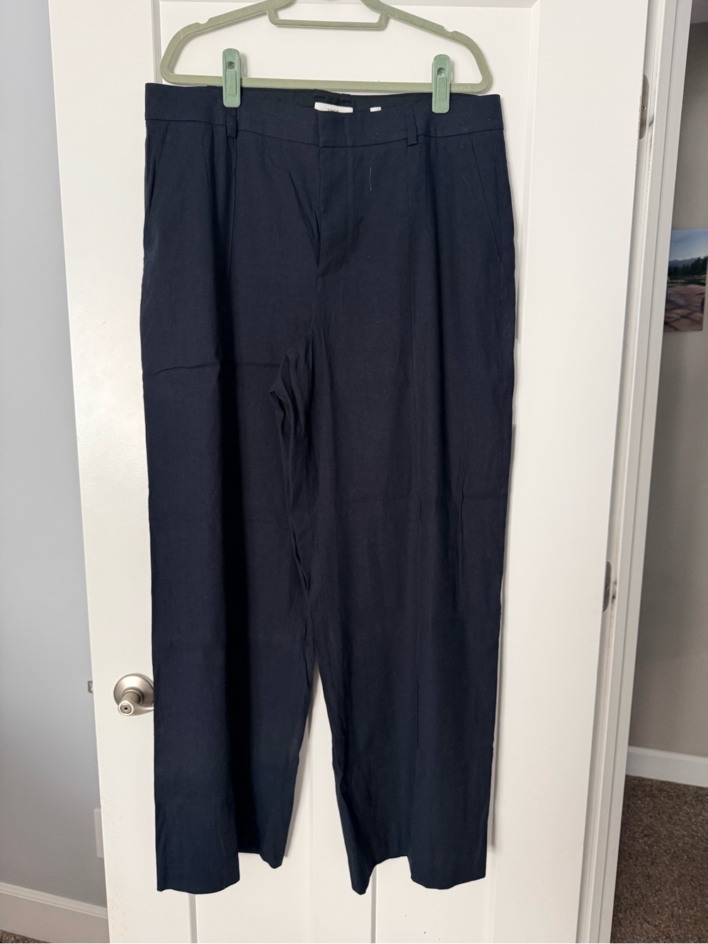 Vince Wide-Leg Pants in Navy Blue